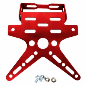 Porta Placa Racing de Aluminio Rojo